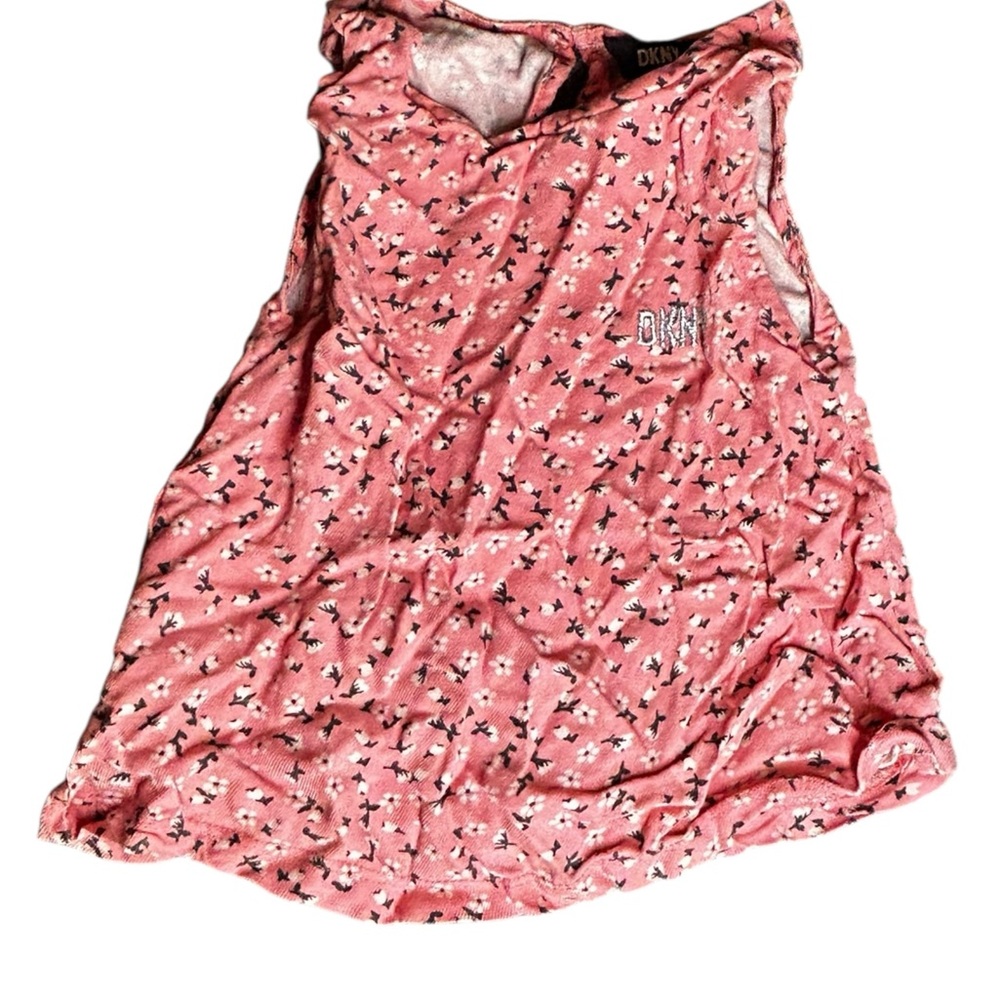 Girls DKNY Pink Floral Tank Top